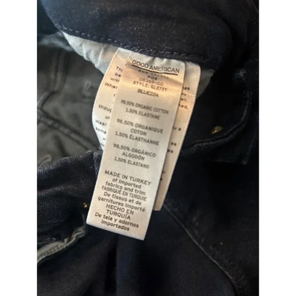 Good American Dark Wash Skinny Jeans Women's Size 12 (Fits‎ 8) Stretchy Denim - Picture 6 of 8